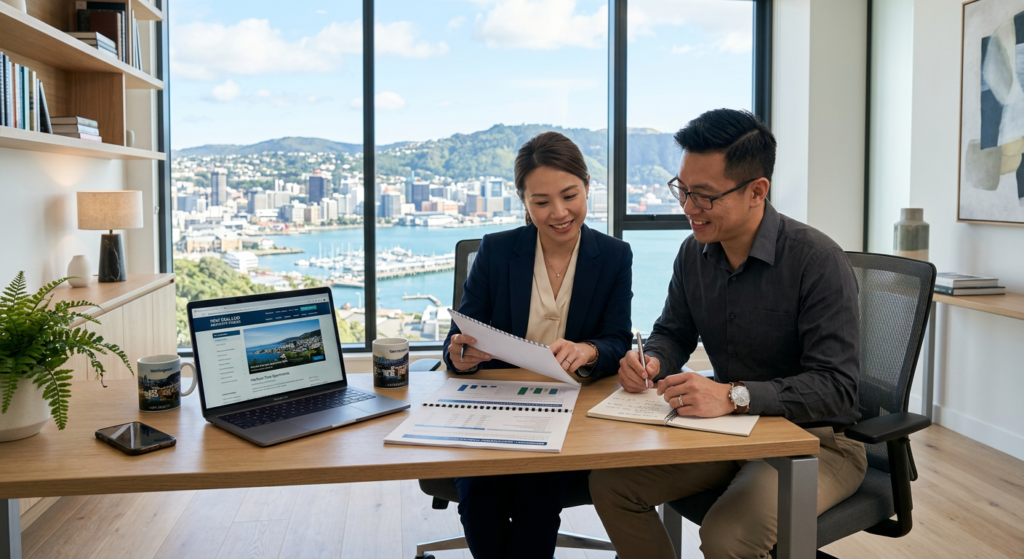 Singaporean buying property in New Zealand, investor reviewing ANZ real estate options
