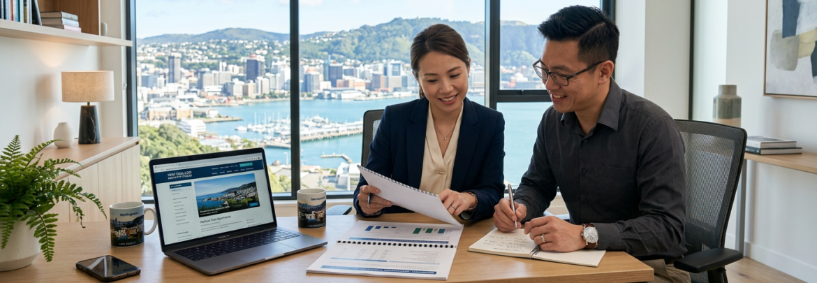 Singaporean buying property in New Zealand, investor reviewing ANZ real estate options