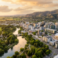 Christchurch property investment, aerial view of Christchurch CBD and Port Hills for APAC investors 2026