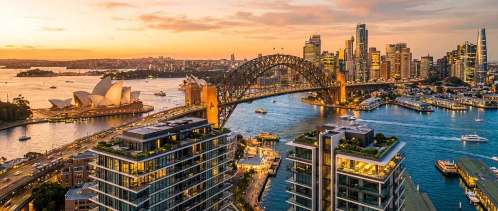 APAC buyers guide to Australian property investment 2026 Sydney harbour aerial