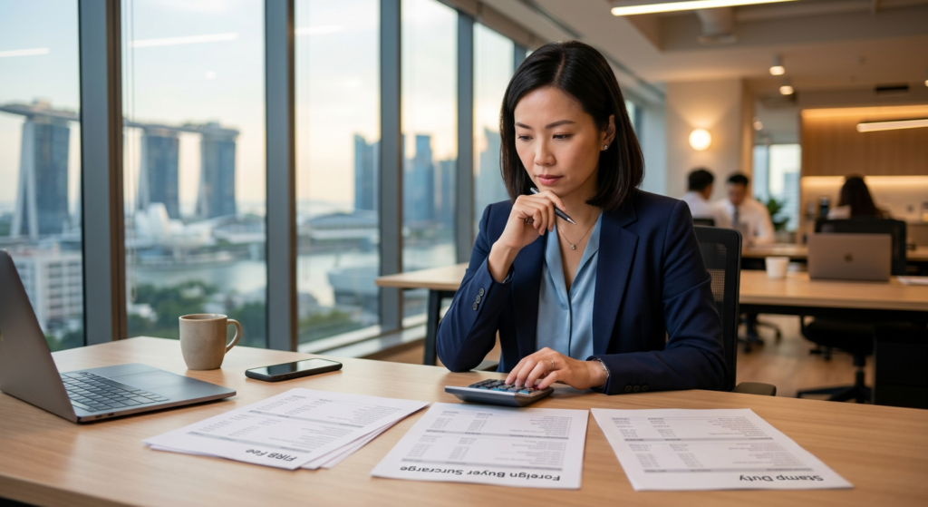 Singaporean Buyers Guide to Australian Property: What You Must Know in 2026 2 Singaporean investor reviewing FIRB fee foreign buyer surcharge stamp duty Australia