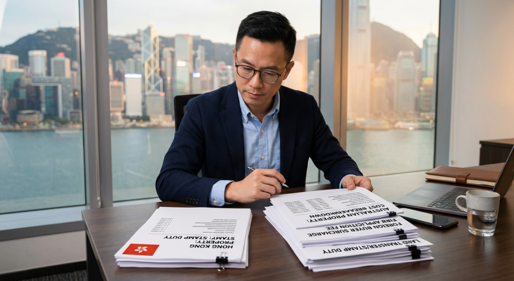 Hong Kong investor comparing HK stamp duty versus Australian FIRB fee surcharge and stamp duty
